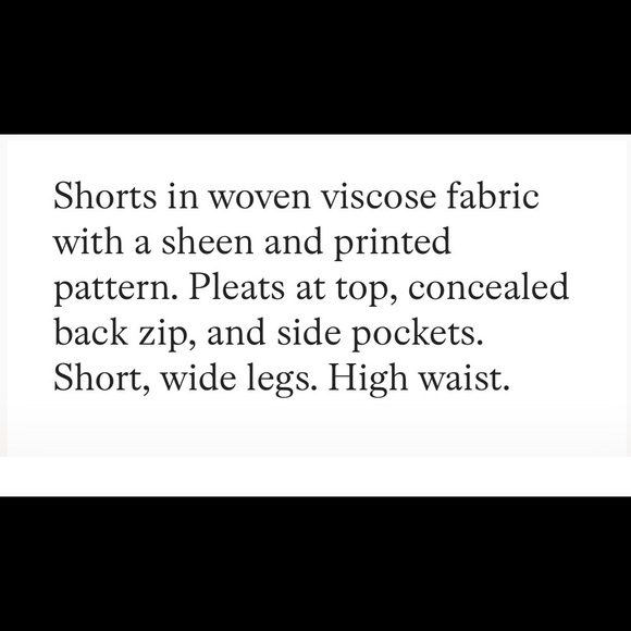 H&M High Waisted Flowy Shorts Size 2 - Picture 9 of 9